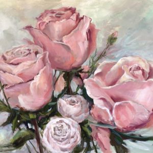 Painting about Pink Roses